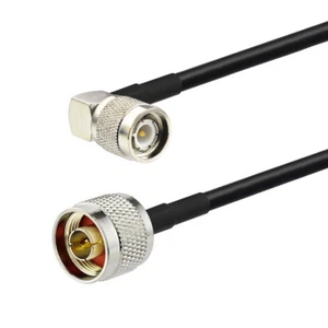 N Male to TNC Male Right Angle RG58 Coaxial CablecPigtail Extension Cable 10cm - Picture 1 of 3