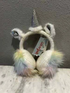 Cat And Jack Unicorn Earmuffs Rainbow Girl’s One Size - Picture 1 of 5
