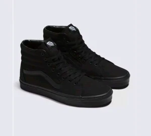 Vans SK8 HIAll Black VN000TS9BJ4 Canvas High Top Skateboard Shoes M-9 W-10.5 - Picture 1 of 5