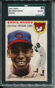 1954 Topps Baseball #94 Ernie Banks Rookie Card RC Graded SGC NM MINT 88 8