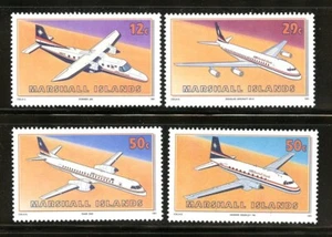 Islas Marshall Cpl. Conjunto de estampillas de aviones de las Islas Marshall #407-410 MNH - Imagen 1 de 1