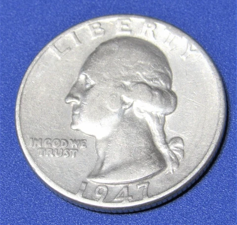 1947 25 Cents - Washington Silver Quarter Cover