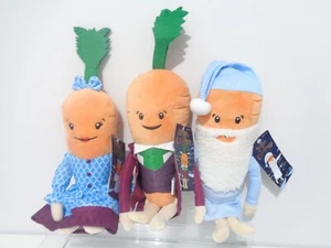 3er Set Aldi Weihnachtskarotte Kuscheltiere Plüschtiere Katie und Kevin Karotte Neu - Bild 1 von 4