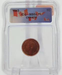 1943 CANADA MS64 PL - CLASSIFICATO ICG 1 CENTESIMO (BT537) - Foto 1 di 4