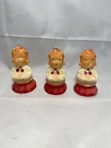 Vintage Gurley Caroler candles set of 3 (H) - Picture 1 of 3