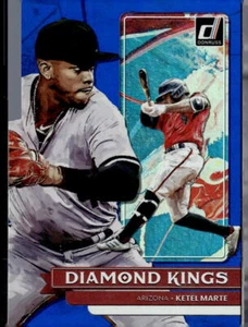 2022 Donruss #30 Ketel Marte Holo Blue Diamond Kings Arizona Diamondbacks - Picture 1 of 2