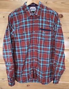 Scotch & Soda Plaid Long Sleeve Button Shirt Men Large - Picture 1 of 11