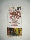 Doubt Flyer Only 2005 Walter Kerr Theatre Cherry Jones Brian O'byrne