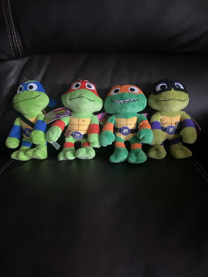 Teenage Mutant Ninja Turtles 8" Plush Lot of 4 All New with Tags Mutant Mayhem - Image 1 of 1