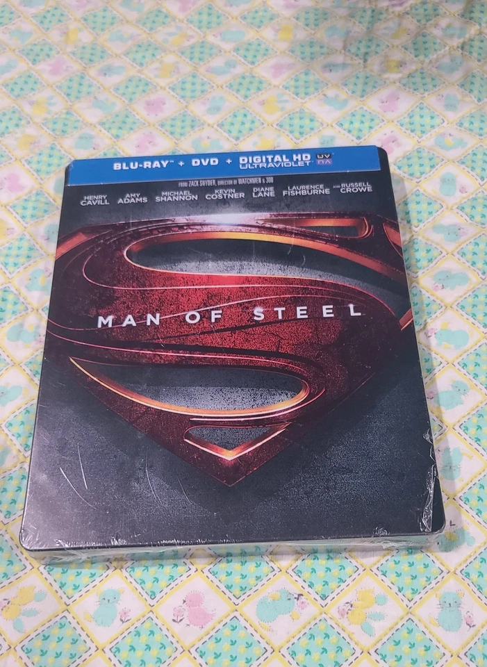 Man Of Steel Blu-Ray +DVD + Digital HD UV Steelbook Exclusive New - Image 1 of 3