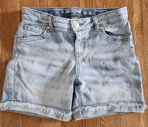 Cat & Jack Mädchen Größe Large 10/12 Midi Jeansshorts Medium/leicht Super Stretch - Bild 1 von 11