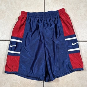 Vintage Nike Swoosh Black Tag Shorts Medium 10-12 90s Sheen Basketball Youth  - Picture 1 of 11