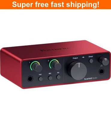 Focusrite Scarlett Solo 4th Gen USB Audio Interface -NEW - Image 1 of 4