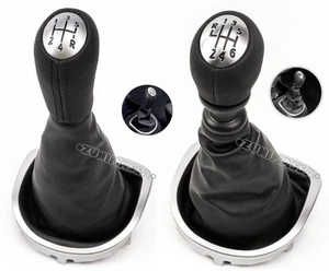5/6 SPEED GEAR SHIFT STICK KNOB LEATHER HANDLE SHIFTER BOOT for RENAULT CLIO 3 - Picture 1 of 9