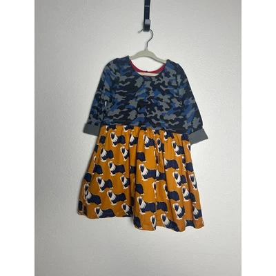 Vestido Rosa Pollo Camuflaje y Perro Manga Larga Niñas Talla 4Y Foto 1 de 4