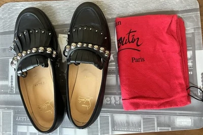 Mocasines negros Bolla Mocassini de lujo de cuero talla 37,5 de Cristian Loubotin para mujer Foto 1 de 4