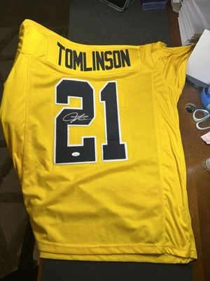 Ladainian Tomlinson High School Jersey Beautiful Silver-Ink Auto HOF RARE - Image 1 of 4