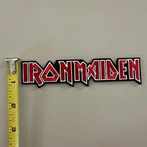 Iron Maiden (Red & White Iron on patch) Punk/Rock/Metal/ Music/ Art - Picture 1 of 3