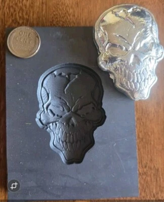 Angry Skull Graphite Ingot Mold for Gold Silver Copper Melting Casting Refining - Image 1 of 4