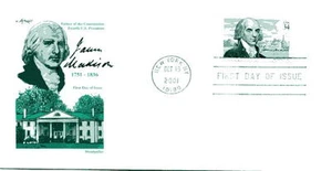3545 James Madison, Artmaster FDC - Imagen 1 de 1