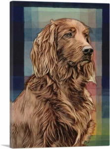ARTCANVAS Irish Setter Dog Breed Colorful Pattern Canvas Art Print - Picture 1 of 12
