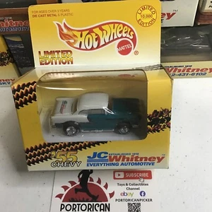 1996 HOT WHEELS JC Whitney '55 Chevy Turchese Bianco 1/64 Nuovo con scatola Die Cast Limited - Foto 1 di 4