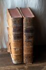Lot 2 livres anciens cuir décoration pratique des terriers 1754 1757 Tome 4 et 5