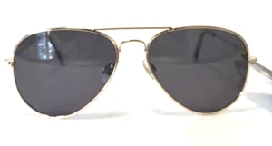 NUEVAS GAFAS DE SOL POLARIZADAS Foster Grant Dorado Claro Piloto Aviador Gris Lentes - Imagen 1 de 7