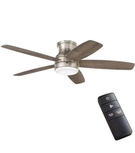 HDC Ashby Park 52 in. LED Brushed Nickel Ceiling Fan with Light Kit & Remote - Picture 1 of 9