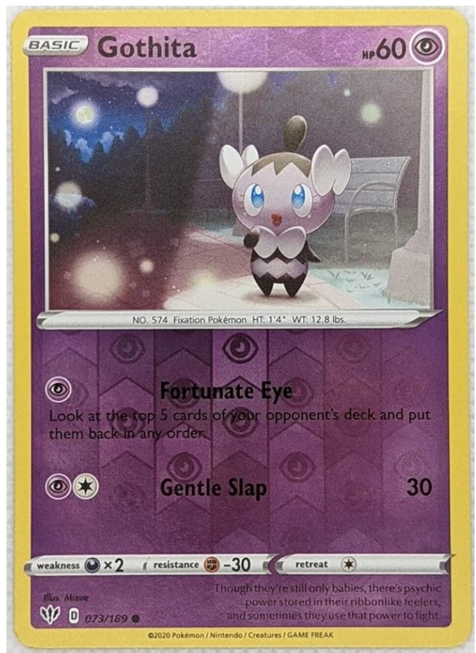 Pokémon  -Gothita - 073/189 - Reverse Holo - Darkness Ablaze - NM/M - NEW - Image 1 of 1
