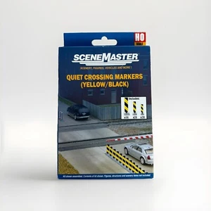 HO Scale Walthers 949-4168 Quiet Crossing Lane Markers Kit Yellow/Black Stripes - Bild 1 von 3
