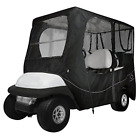 Classic Accessories Fairway Golf Cart Deluxe Enclosure, Short Roof, Black 