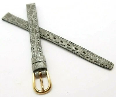 L.De BEER, Francés Años 60 "Gen Crocodile" Firmado 8mm Reg NOS CORREA DE RELOJ PARA DAMAS, B8-11 Foto 1 de 4