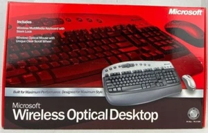Microsoft Wireless Optical Desktop Keyboard and Mouse K51-00024 NEW in Open Box - Picture 1 of 7