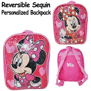 Pink Minnie Mouse sequin backpack, Reversible sequin backpack - Picture 1 of 5