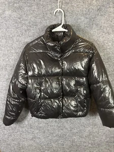 Zara schwarze glänzende Steppjacke Damen Gr. XS schwarz - Bild 1 von 9