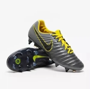 Nike Tiempo Legend 7 Elite SG PRO ‘Grey Opti Yellow’ Cleats AR4387-008 Men Sz 7 - Picture 1 of 7