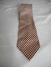 Vintage Brown Cream Abstract Slim Tie necktie Penney's Towncraft