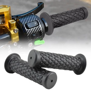 Universal Motorcycle Motorbike Rubbers Handlebar 22mm 7/8" Handle bar Grips - Picture 1 of 9