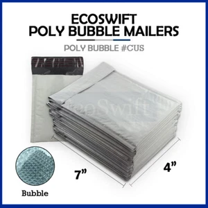 1 #0000 4 x 6 EcoSwift Poly Bubble Mailers Padded Envelope Shipping Supply Bags - Picture 1 of 6
