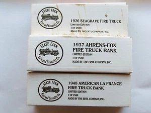 RARE State Farm ERTL Die-Cast Fire Truck Bank Set Employee Exclusive NIB - Picture 1 of 21