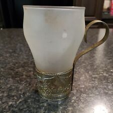 Very Rare American Bicentennial Eagle Soda Glass with Handled  Holder