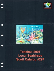 a $4.00 Scott Value - 2001 TOKELAU Seahorses s/s Marine Life CV MNH NH UMM - Imagen 1 de 4