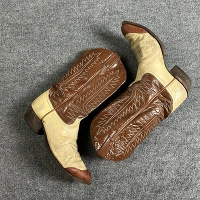 Tony Lama Urban Cowboy Boots Mens Wingtip Brown Two Tone Western CY3505 Size 9.5 - Image 1 of 4