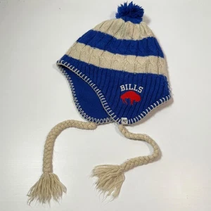 Woman’s NFL Team Apparel ‘47 Buffalo Bills Fleece Lined Pom Knit Beanie - Picture 1 of 7