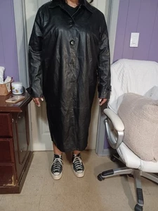 Fashion Nova Black Trench Coat for Men - Picture 1 of 5