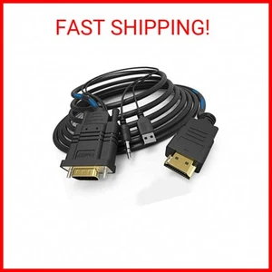 VGA to HDMI Adapter Cable, NewBEP 6Ft/1.8m VGA to HDMI 1080P HD Audio TV AV HDTV - Picture 1 of 2