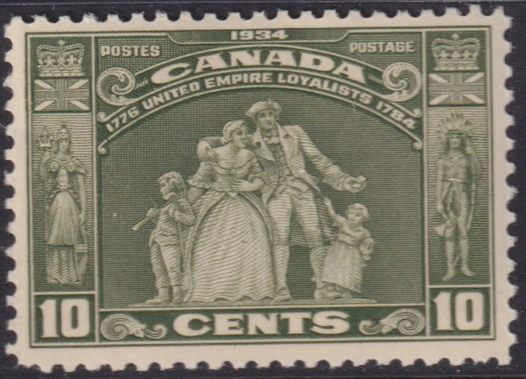 CANADA Sc#209.4 MNH LOYALISTS MONUMENT in ONTARIO 10¢ OLIVE GREEN - Image 1 of 1