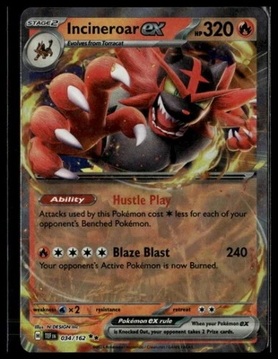 SV05: Temporal Forces #034/162 Incineroar ex - Image 1 of 2