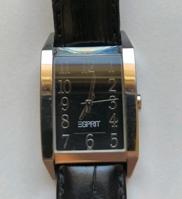 Espirit Damenuhr  Armbanduhr Kleine Leder Schwarz Classic - Bild 1 von 3